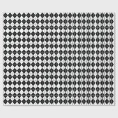 Zwart en wit Argyll patroon Cadeaupapier (Vlak)