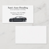 Zwart en wit automatisch Visitekaartje met details (Voorkant / Achterkant)