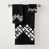 Zwart en wit bad handdoek (Insitu)