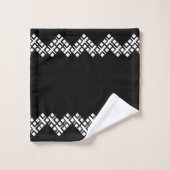 Zwart en wit bad handdoek (Wasdoekje)