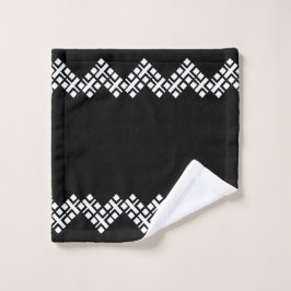 Zwart en wit bad handdoek