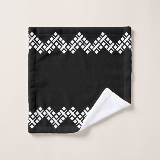 Zwart en wit bad handdoek (Wasdoekje)