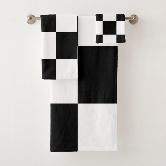Zwart en wit  bad handdoek (Insitu)