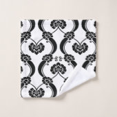 Zwart en wit bad handdoek (Wasdoekje)