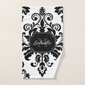 zwart en wit bad handdoek (Handdoek)