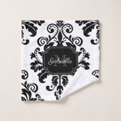  zwart en wit bad handdoek (Wasdoekje)