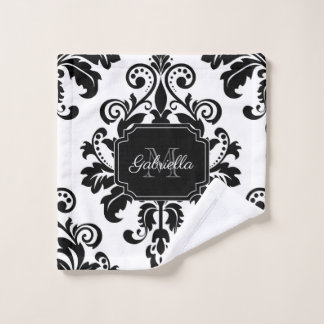 zwart en wit bad handdoek