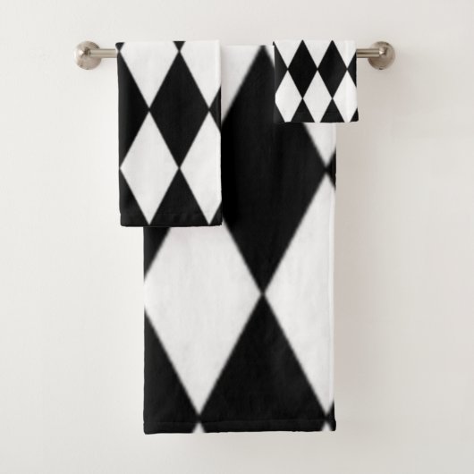 Zwart en wit bad handdoek (Insitu)
