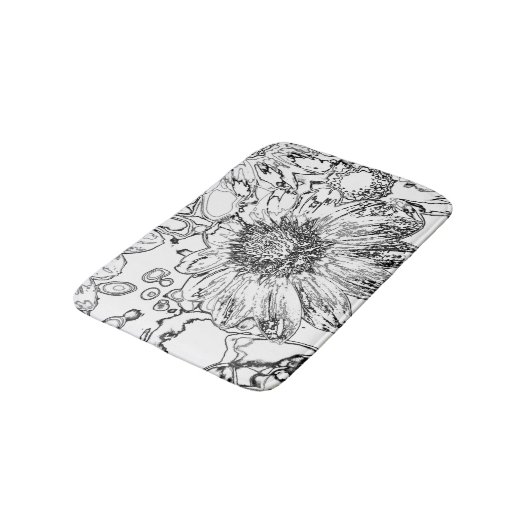 Zwart en wit badmat (Gekanteld)