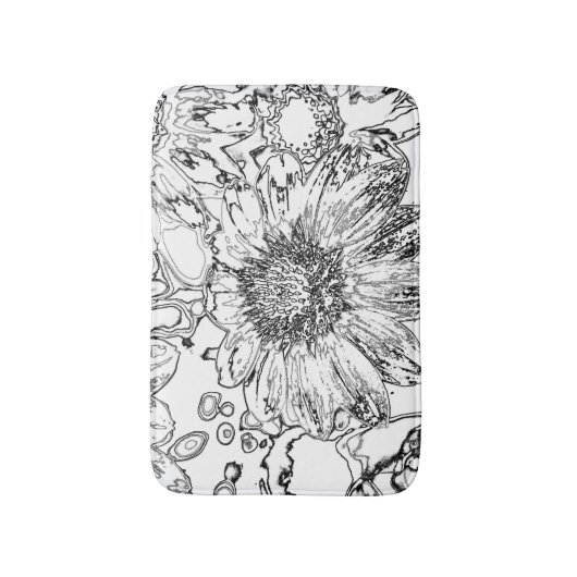 Zwart en wit badmat (Voorkant Verticaal)