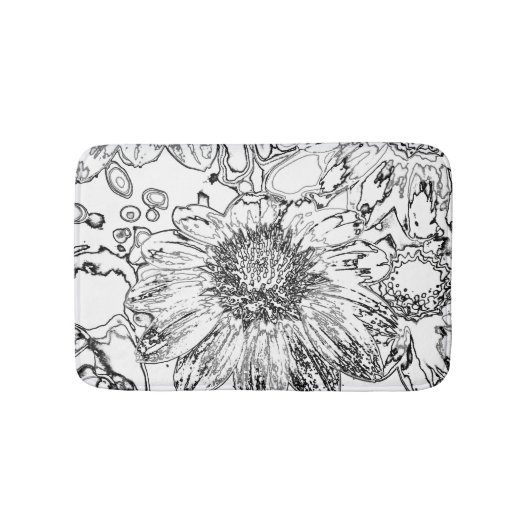 Zwart en wit badmat (Voorkant)