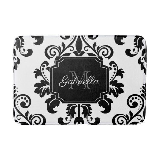zwart en wit badmat (Voorkant)