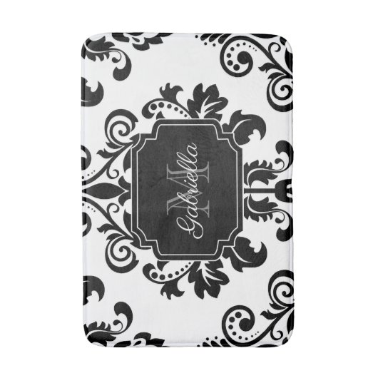  zwart en wit badmat (Voorkant Verticaal)