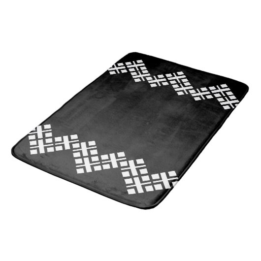 Zwart en wit badmat (Gekanteld)