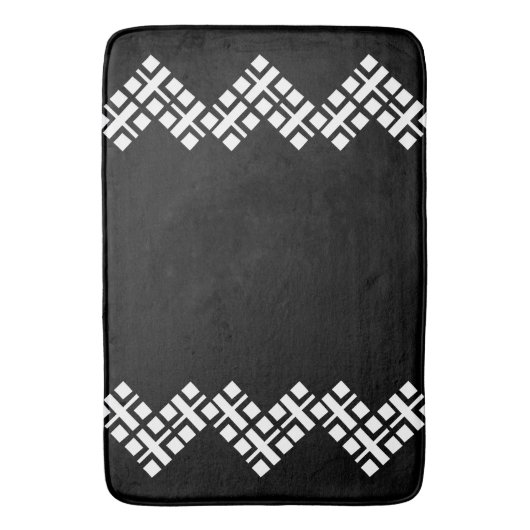 Zwart en wit badmat (Voorkant Verticaal)