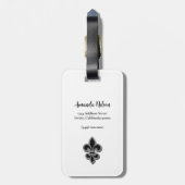 Zwart en wit bagagelabel (Achterkant verticaal)