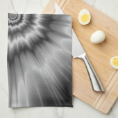Zwart en wit bang! keukenhanddoek (Quarter Fold)