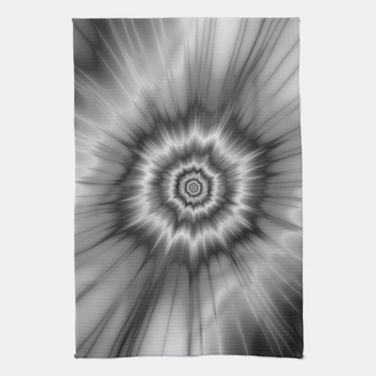 Zwart en wit bang! keukenhanddoek (Verticaal)