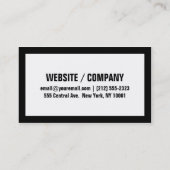 Zwart en wit basisvet Visitekaartje (Achterkant)