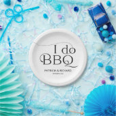 Zwart en wit BBQ Borrel Papieren Bordje (Feest)