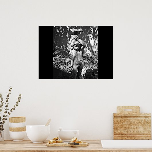 Zwart en wit beeld poster (Keuken)