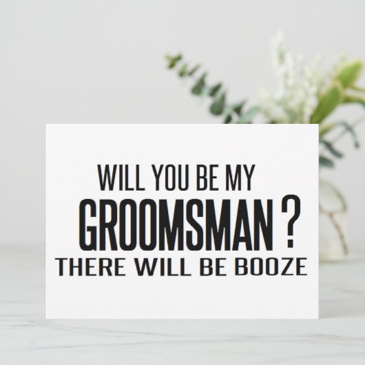 Zwart en wit, ben jij mijn bruidegom? Trouwen Kaart (Staand voorkant)