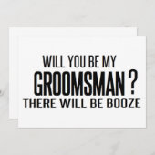 Zwart en wit, ben jij mijn bruidegom? Trouwen Kaart (Voorkant / Achterkant)