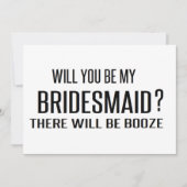 Zwart en wit, ben jij mijn bruidsmeisje grappig? kaart (Voorkant)