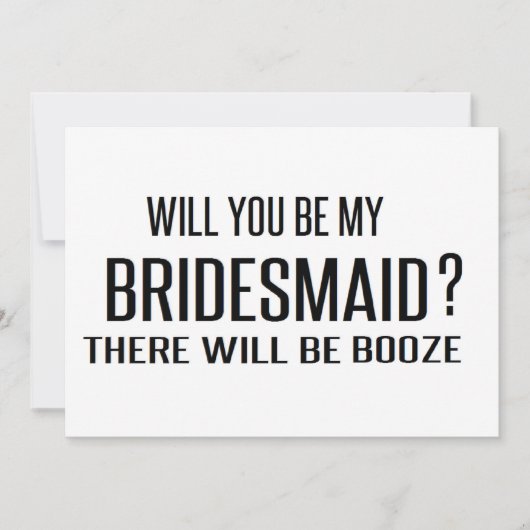 Zwart en wit, ben jij mijn bruidsmeisje grappig? kaart (Voorkant)