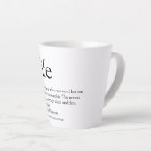 Zwart en Wit Beste Vrouw Ooit Definitie  Latte Mok (Rechterhoek)