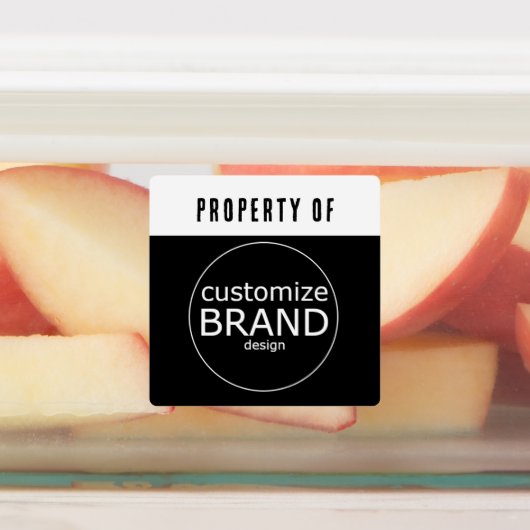 Zwart en wit bezit van bedrijfs Logo Labels (Aangebracht)