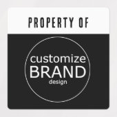 Zwart en wit bezit van bedrijfs Logo Labels (Design 1)