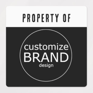 Zwart en wit bezit van bedrijfs Logo Labels