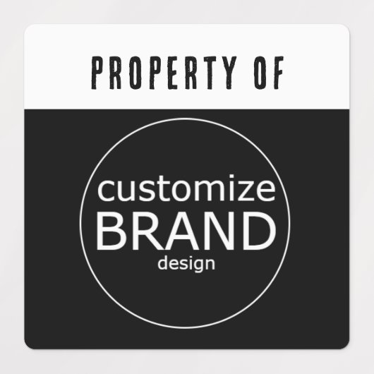 Zwart en wit bezit van bedrijfs Logo Labels (Design 1)