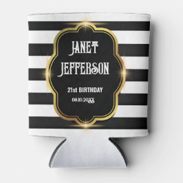 Zwart en wit blikjeskoeler