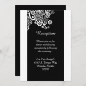 Zwart en wit bloem 3.5x7 ontvangstkaart kaart (Voorkant / Achterkant)