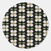 Zwart en wit bloemen sticker - Bloom & Stick (Voorkant)