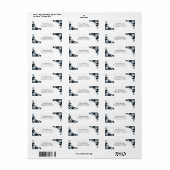 Zwart en wit bloemmotief etiket (Full Sheet)