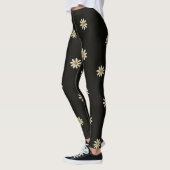 Zwart en wit bloemmotief leggings (Links)