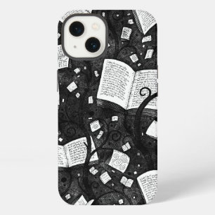 Zwart En Wit Boeken Achtergrond iPhone 13 Hoesje