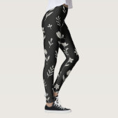Zwart en Wit Boho Design Leggings (Rechts)