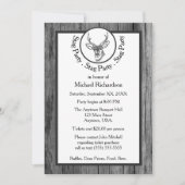 Zwart en Wit Bok Hertenfeest Kaart (Voorkant)