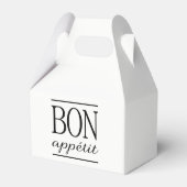 Zwart en wit Bon Appetit  Bedankdoosjes (Achterkant)