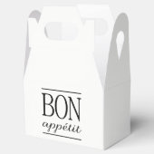 Zwart en wit Bon Appetit  Bedankdoosjes (Geopend)