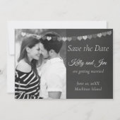 Zwart en wit bord Foto opslaan Datum (Voorkant)