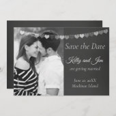 Zwart en wit bord Foto opslaan Datum (Voorkant / Achterkant)