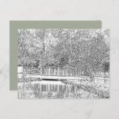 Zwart en wit bos briefkaart (Voorkant / Achterkant)