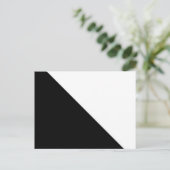 Zwart en wit briefkaart (Staand voorkant)