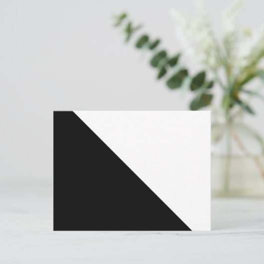 Zwart en wit briefkaart (Staand voorkant)