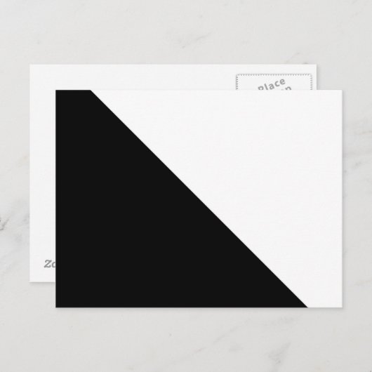 Zwart en wit briefkaart (Voorkant / Achterkant)